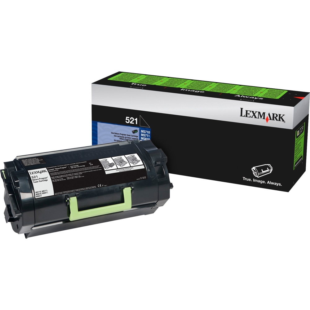 Lexmark 521 Black Return Program Toner Cartridge MPN:52D1000