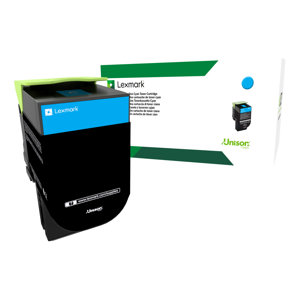 Lexmark 701C Cyan Return Program Toner Cartridge MPN:70C10C0