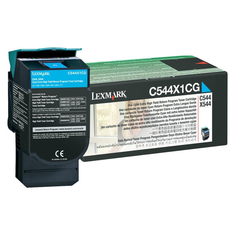 Lexmark C544X4CG Cyan High Yield Toner Cartridge MPN:C544X4CG