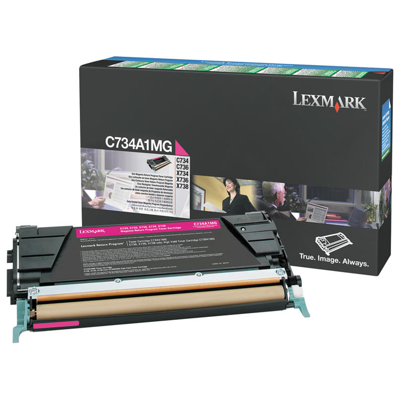 Lexmark C734A1MG Magenta Return Toner Cartridge MPN:C734A1MG