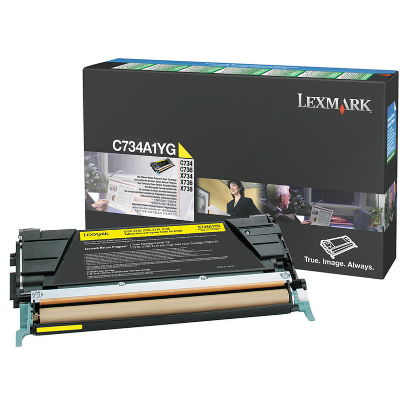 Lexmark C734A1YG Yellow Return Toner Cartridge MPN:C734A1YG