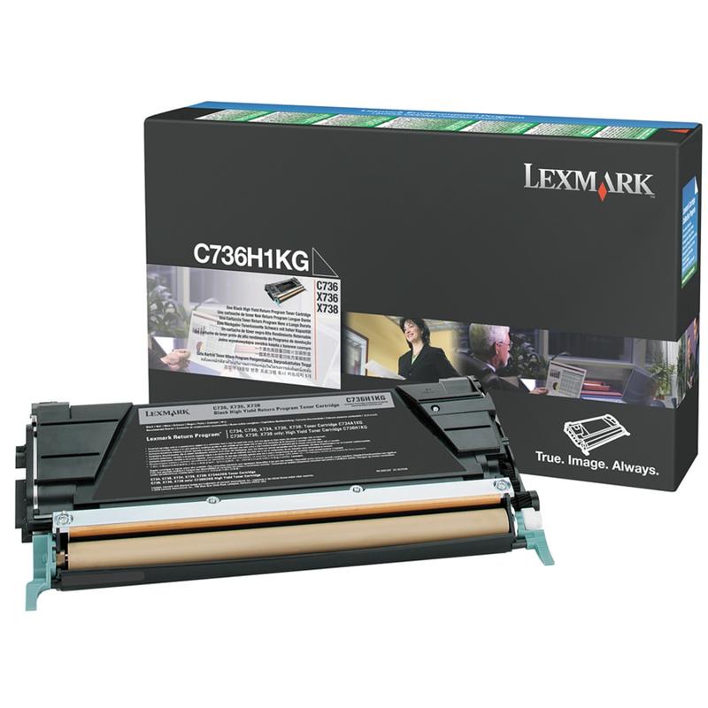 Lexmark C736H1KG Black High Yield Return Toner Cartridge MPN:C736H1KG