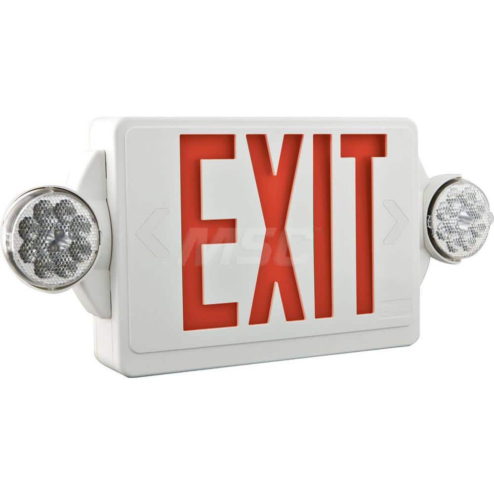 Combination Exit Signs, Mounting Type: Ceiling Mount, Surface Mount, Wall Mount , Number of Faces: 1 , Lamp Type: LED  MPN:186HU7