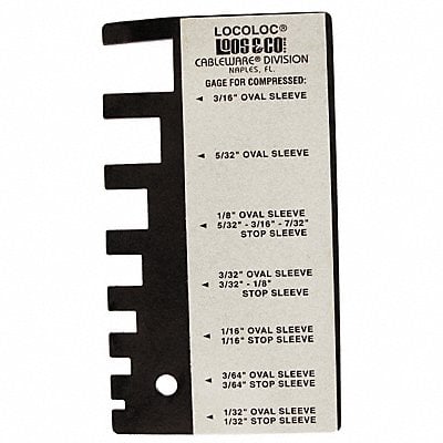Oval and Stop Sleeve Gauge 1/32-3/16 MPN:GA-1P