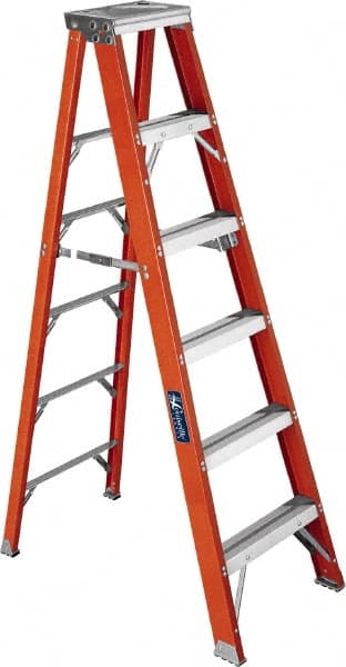 4-Step Fiberglass Step Ladder: Type IAA, 4' High MPN:FS1304HD