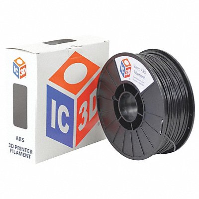 ABS Filament Black 3mm 1kg Reel MPN:RM-AB0107