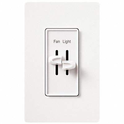 Fan/Light Control Dual Slide 120V 1 Pole MPN:S2-LFSQ-WH