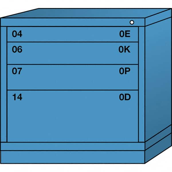 Standard Table Height - Single Drawer Access Steel Storage Cabinet: 30