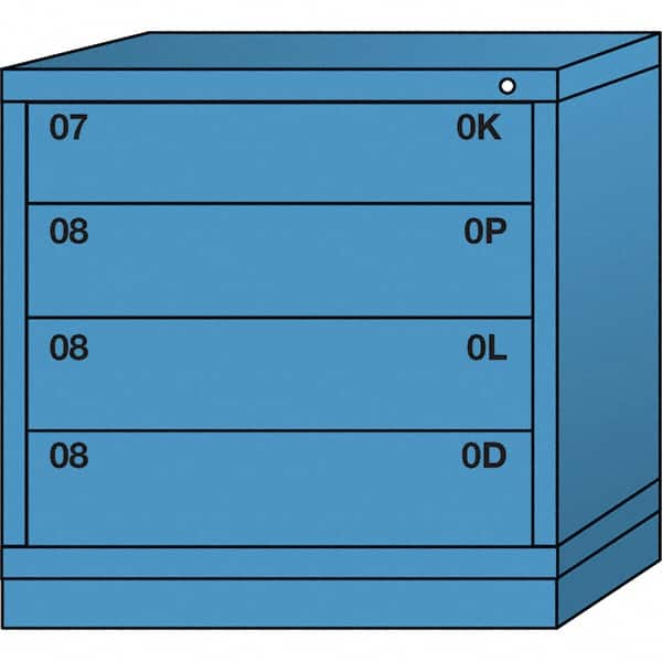 Standard Table Height - Single Drawer Access Steel Storage Cabinet: 30