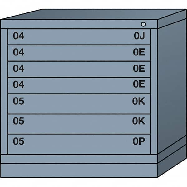 Standard Table Height - Single Drawer Access Steel Storage Cabinet: 30