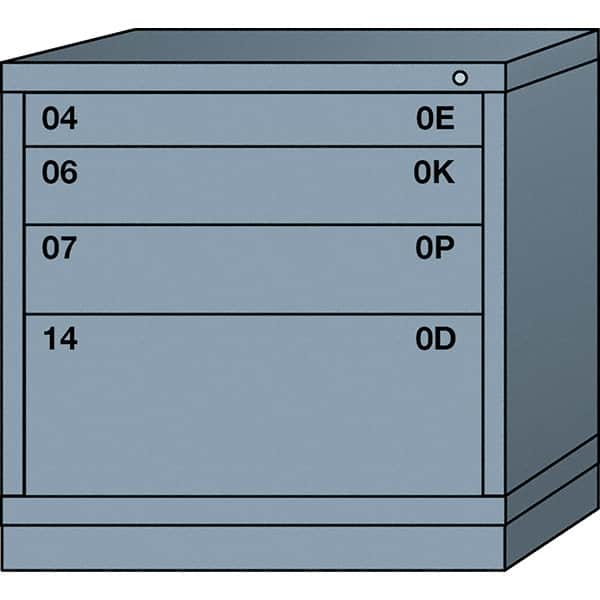 Standard Table Height - Single Drawer Access Steel Storage Cabinet: 30