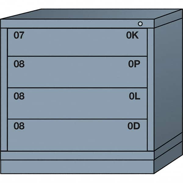 Standard Table Height - Single Drawer Access Steel Storage Cabinet: 30