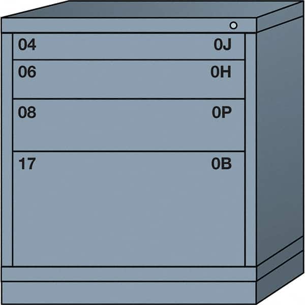 Standard Bench Height - Single Drawer Access Steel Storage Cabinet: 30