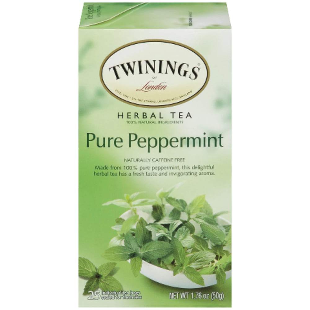 Twinings Pure Peppermint Herbal Tea Bags, 25/Box (Min Order Qty 11) MPN:09179