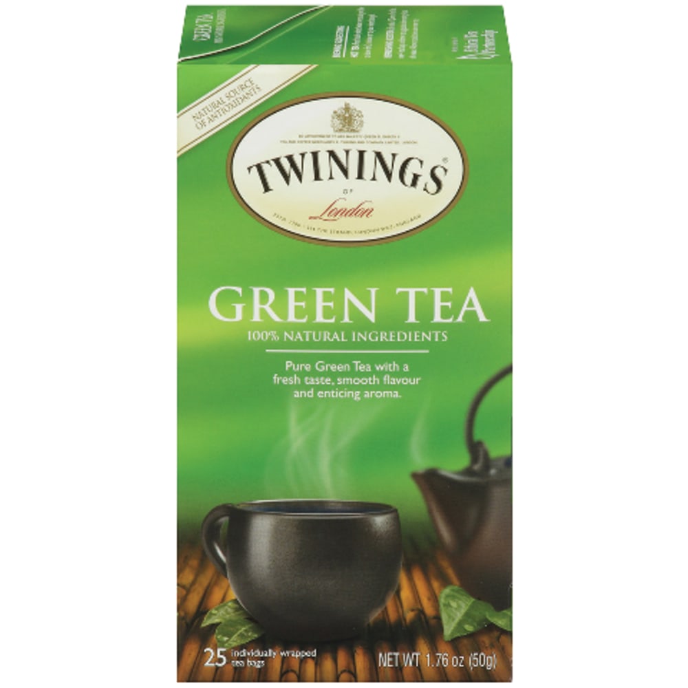 Twinings Green Tea Bags, 2 Oz, 25/Box (Min Order Qty 11) MPN:09187