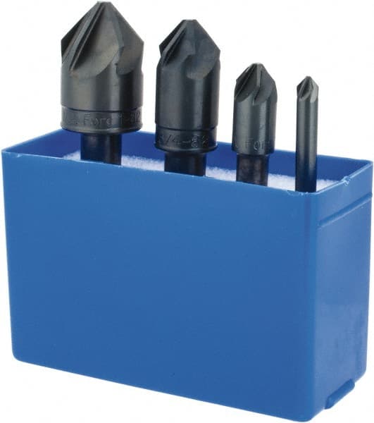 Countersink Set: 4 Pc, 1/4 to 1