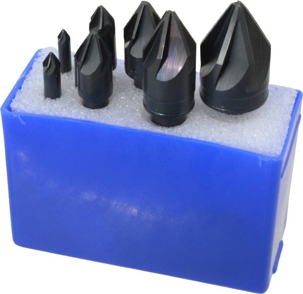 Countersink Set: 8 Pc, 1/8 to 1