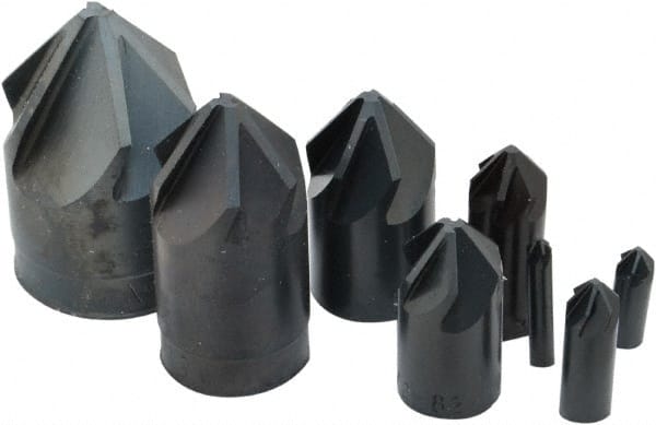 Countersink Set: 8 Pc, 1/8 to 1