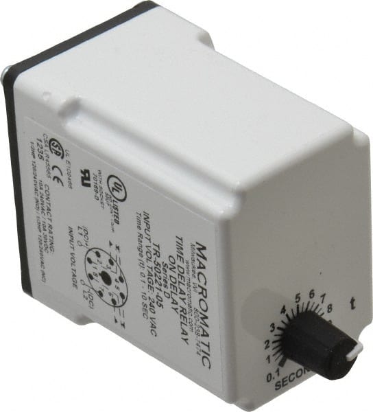 8 Pin, Multiple Range DPDT Time Delay Relay MPN:TR-50221-05