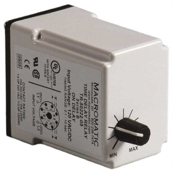 8 Pin, Multiple Range DPDT Time Delay Relay MPN:TR-50221-09