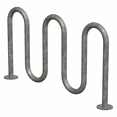 Bike Rack Galv (7)Bikes 36 in H 3 in W MPN:QS-H36-7-SF-G