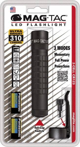 Handheld Flashlight: LED, 17 hr Max Run Time, CR123A battery MPN:SG2LRE6