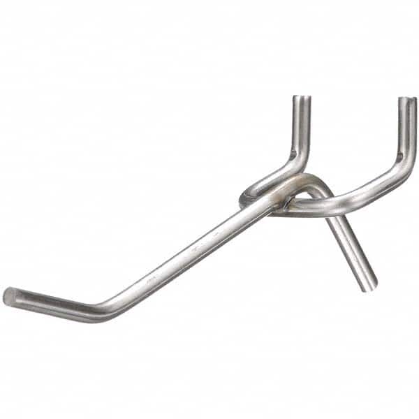 Pegboard Hooks, Hook Type: Single Angled End Hook , Material: 304 Stainless Steel , Finish: Natural , Overall Height: 1.125 MPN:00363037-38