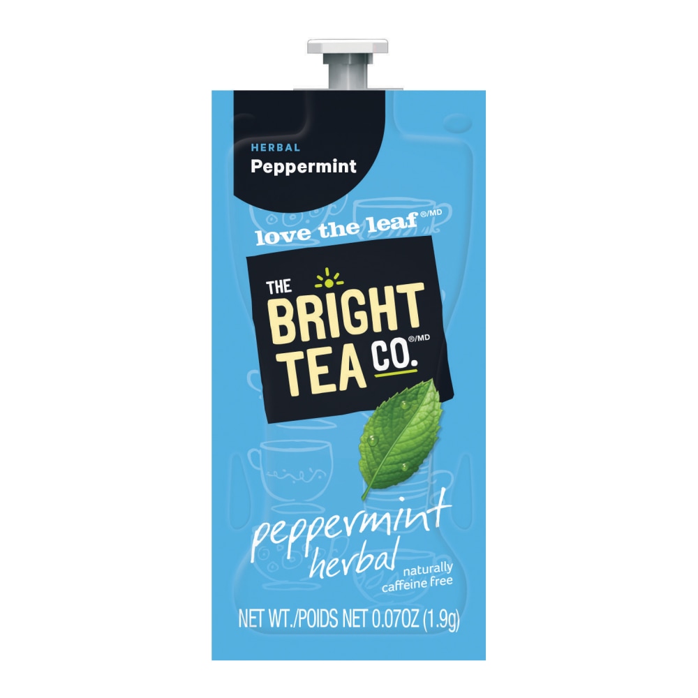 The Bright Tea Co. Peppermint Herbal Tea Single-Serve Freshpacks, 0.25 Oz, Box Of 100 (Min Order Qty 2) MPN:B505