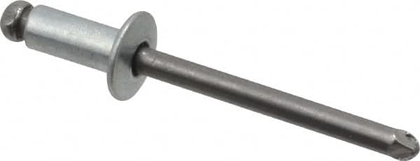 Open End Blind Rivet: Button Head, Steel Body, Steel Mandrel MPN:M40147