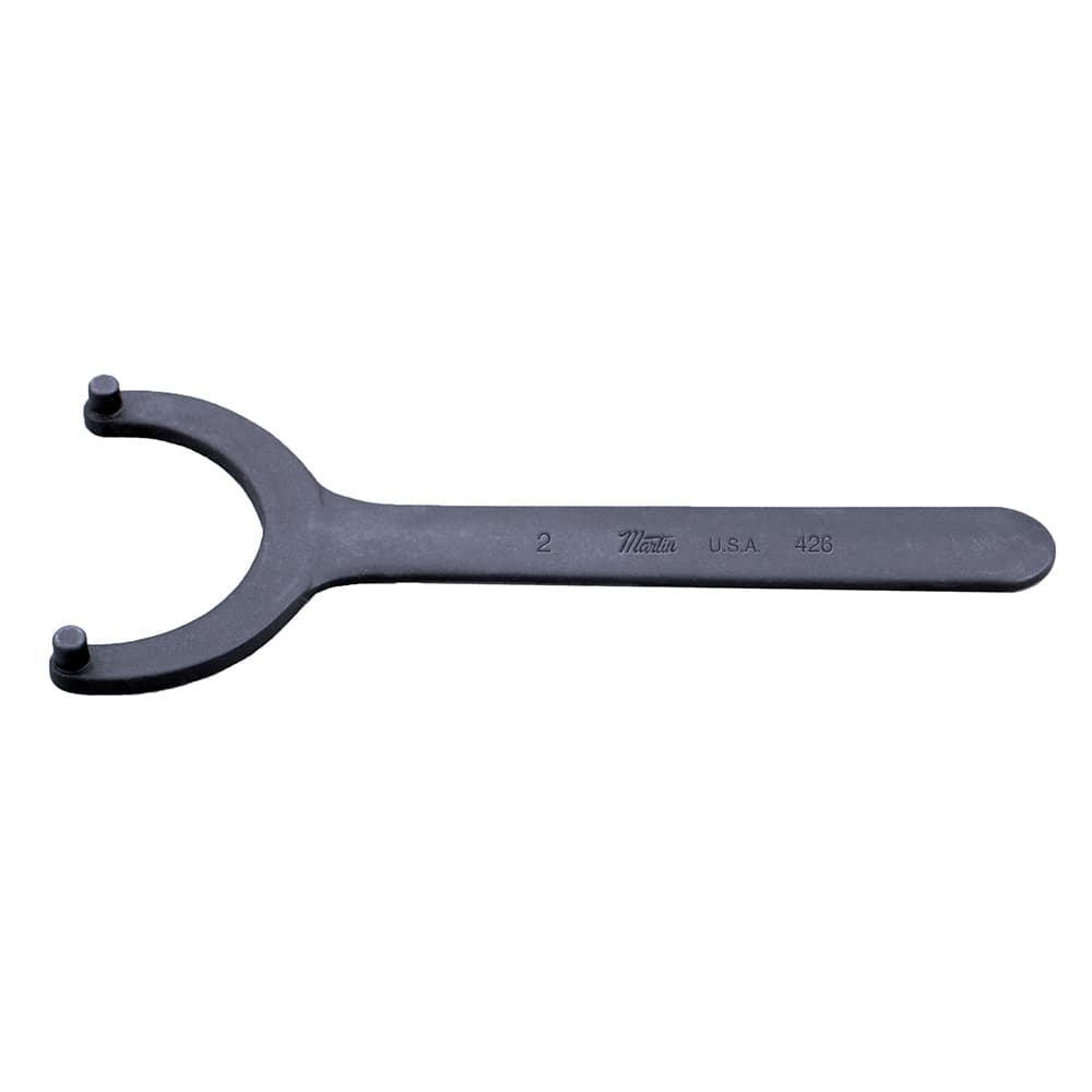 Spanner Wrenches & Sets, Maximum Capacity (Inch): 3-1/2 , Overall Length (Inch): 9-3/4 , Pin Diameter (Inch): 5/16 , Hook Thickness (Inch): 5/16  MPN:438