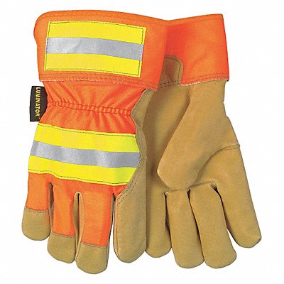 H7875 Leather Gloves Gold/Orange/Yellow L PR MPN:19251L