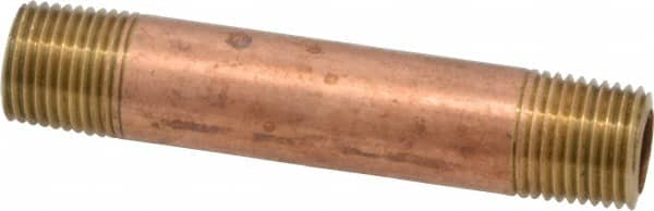 Brass Pipe Nipple: Threaded on Both Ends, 2