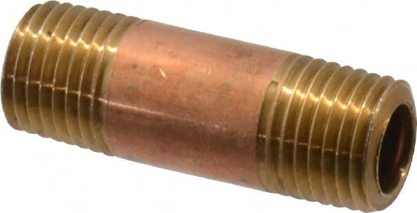 Brass Pipe Nipple: Threaded on Both Ends, 1-1/2