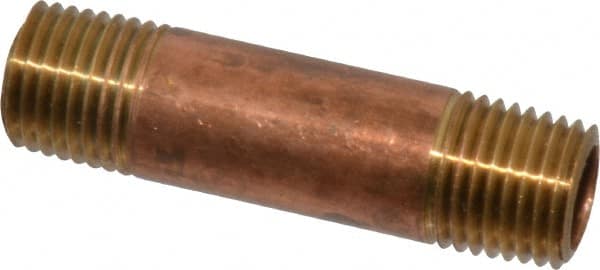 Brass Pipe Nipple: Threaded on Both Ends, 2