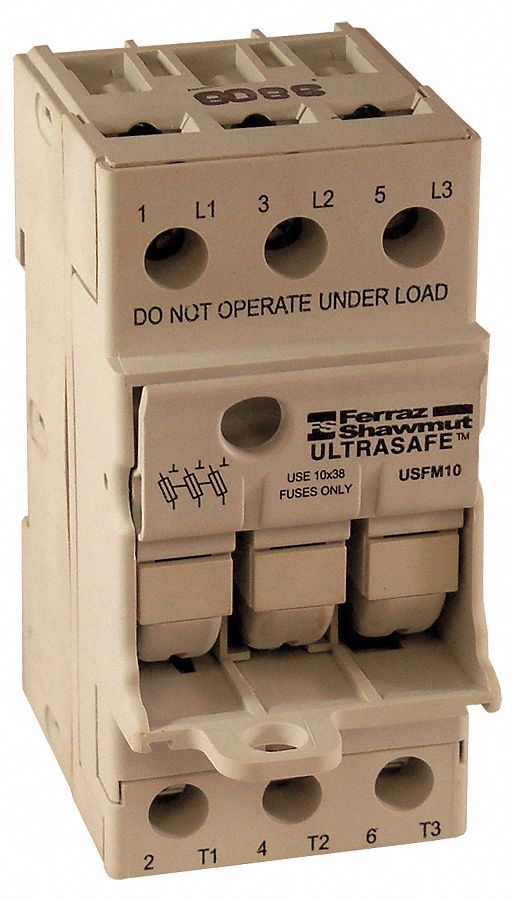 Fuse Block 0 to 30A Midget 3 Pole MPN:USFM10
