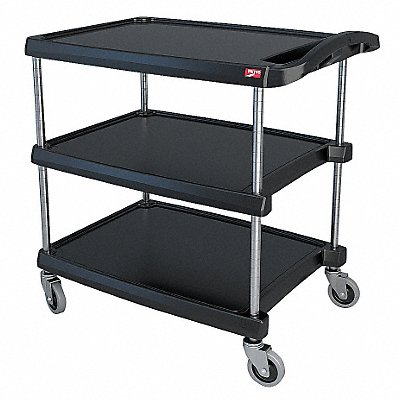 Utility Cart 400 lb Load Cap. 3 Shelves MPN:MY2030-34BL