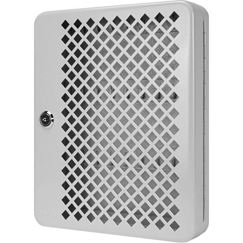 Key Control, Type: Key Storage Cabinet, Number of Keys: 27, Material: Steel, Color: Gray, Opens With: Key, Height (Inch): 9.45 in, Key Tag Hanging Style: Hook MPN:CB13756
