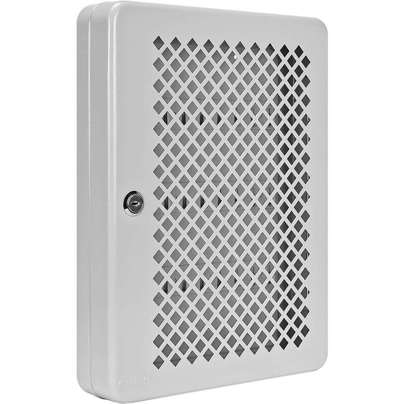 Key Control, Type: Key Storage Cabinet, Number of Keys: 40, Material: Steel, Color: Gray, Opens With: Key, Height (Inch): 10.5 in, Key Tag Hanging Style: Hook MPN:CB13758