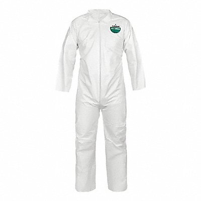 Collared Disposable Coveralls White L MPN:PBLTG412-LG