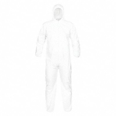 Hooded Disposable Coveralls White 4XL MPN:PBLTG428-4X