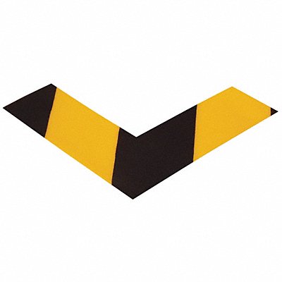 K3729 Floor Tape Black/Yellow 2inx6in L PK100 MPN:ANGLEB&Y