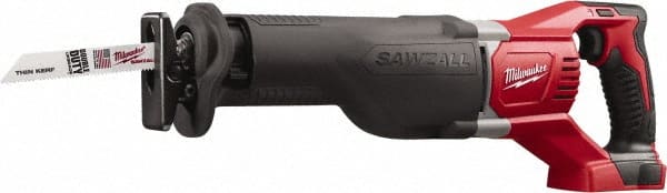 Cordless Reciprocating Saw: 18V, 0 to 3,000 SPM, 1-1/8