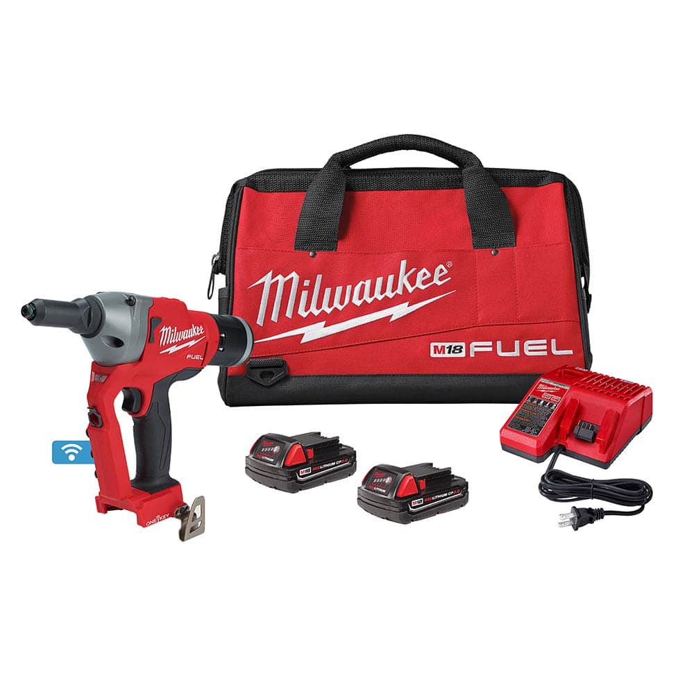 Cordless Riveters, Fastener Type: Cordless Electric Riveter, Stroke Length: 1.18 in, Pull Force: 4500 lb, Batteries Included: Yes MPN:2660-22CT