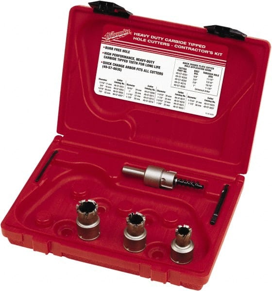 Contractor's Hole Saw Kit: 5 Pc, 11/16 to 15/16