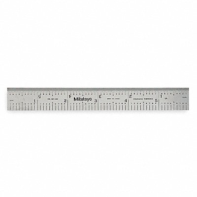 Steel Rule Rigid 6 In 32/64/10/100ths MPN:182-103
