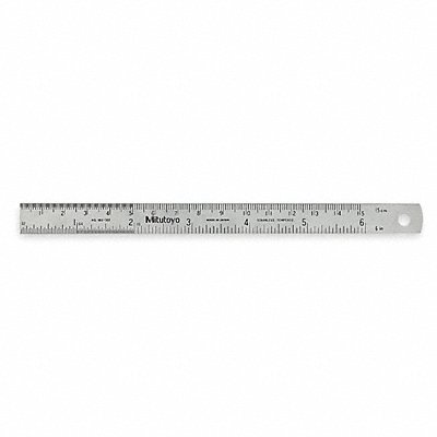 Steel Rule Flex 6 In 16/32/64ths/0.5/1mm MPN:182-302
