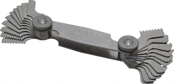 21 Leaf, 0.4 to 7mm Pitch Range, Screw Pitch Gage MPN:188-122
