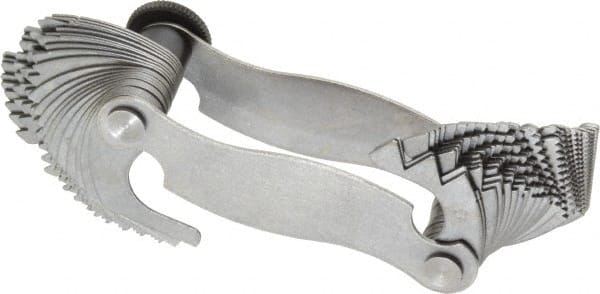 51 Leaf, 0.4 to 7mm Pitch Range, 4 to 42 TPI Range, Screw Pitch Gage MPN:188-151