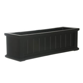 Mayne® Cape Cod 3-ft. Window Box Planter Black 4840-B