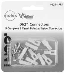 5 Circuit, 5 AWG, 0.062 Inch Pin Diameter, Modular Receptacle Plug Connector Package MPN:1625-5PRT